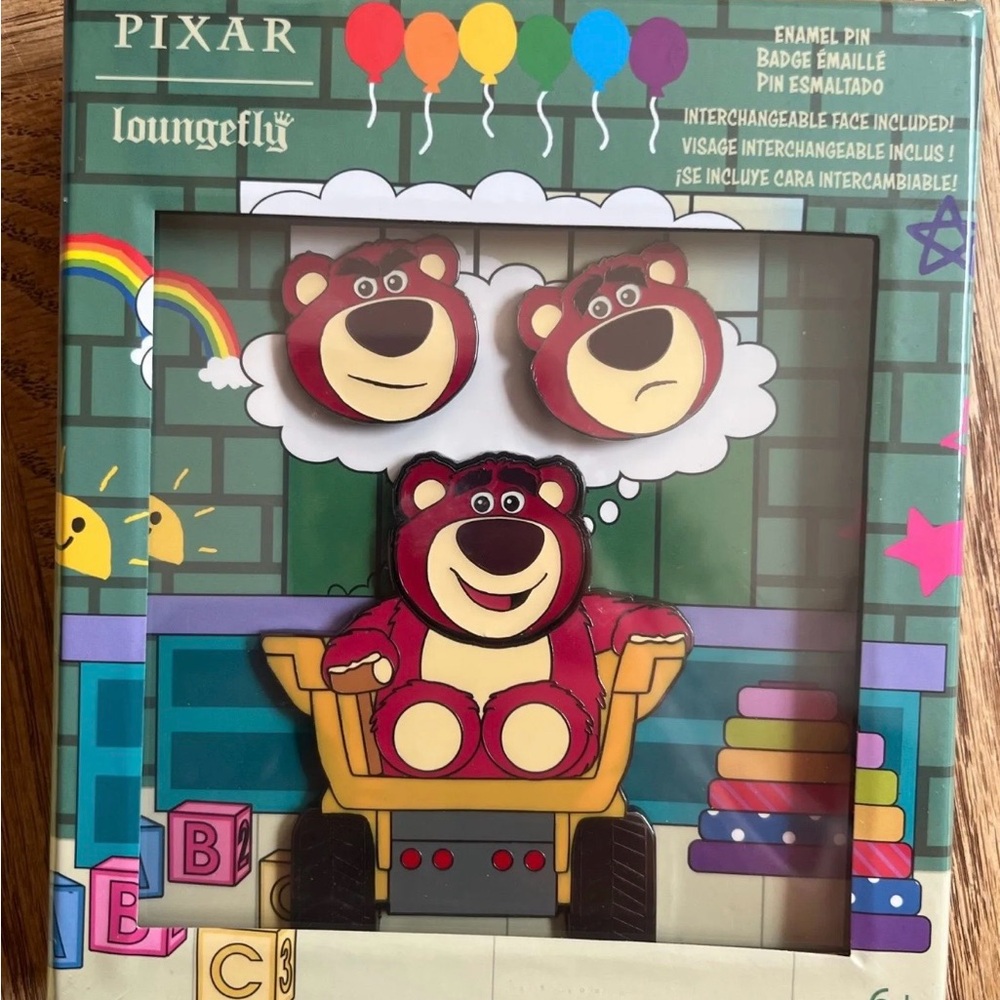 Loungefly Pixar Lotso Enamel Pin Set - Red and Yellow